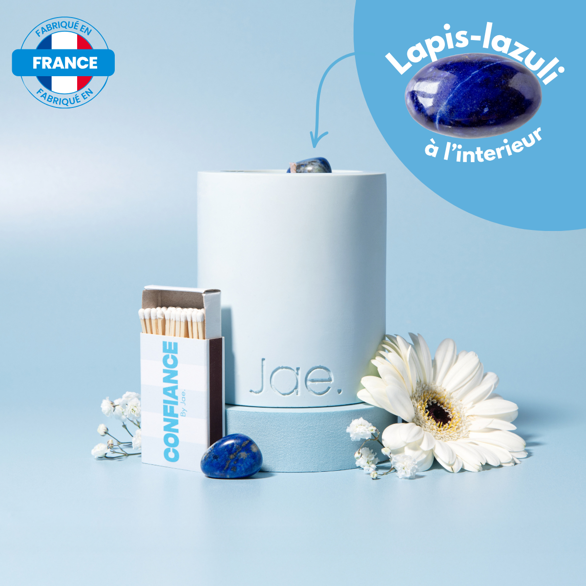 Rituel Lapis-lazuli - Bougie Musc blanc