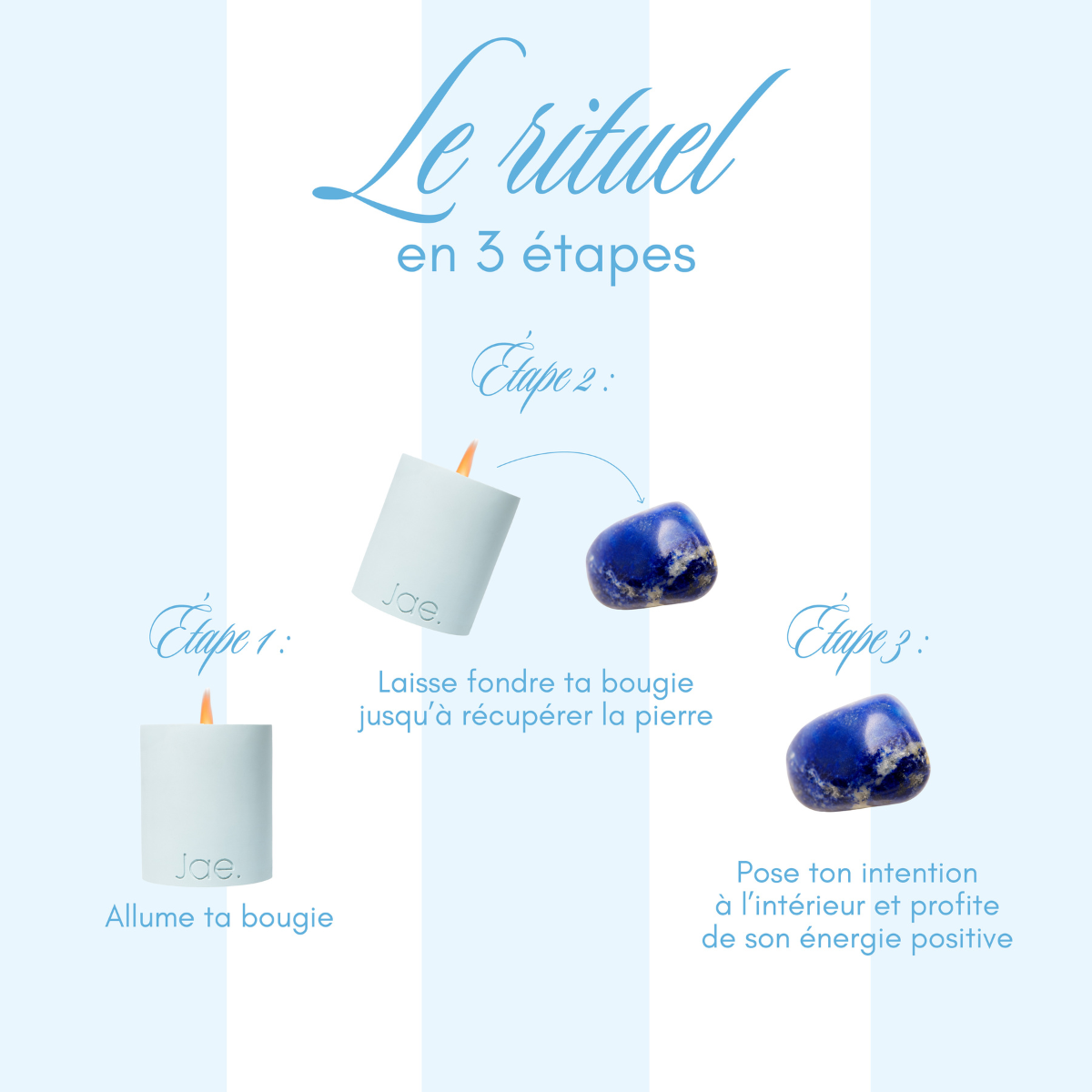 Rituel Lapis-lazuli - Bougie Musc blanc