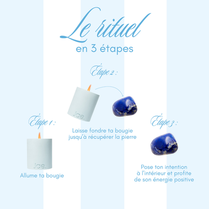Rituel Lapis-lazuli - Bougie Musc blanc